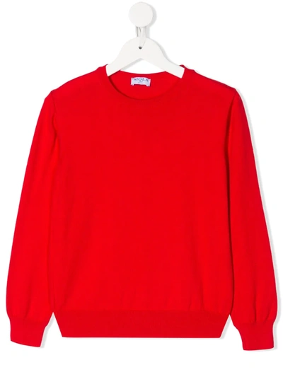 Siola Kids' Crew Neck Jumper In Red