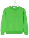 Siola Kids' Crew Neck Jumper In Green