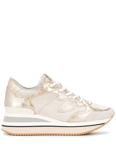 Philippe Model Paris Triomphe Platform Sneakers In Neutrals