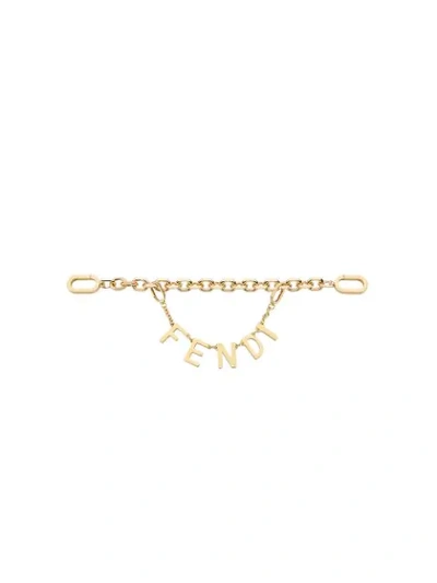 Fendi Removable Pendant Chain Keyring In Gold