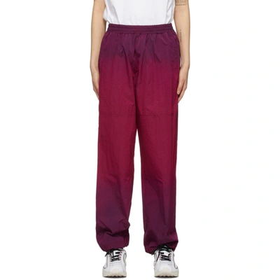 Aries Pink Ombre Dyed Windcheater Track Pants In Fuschia