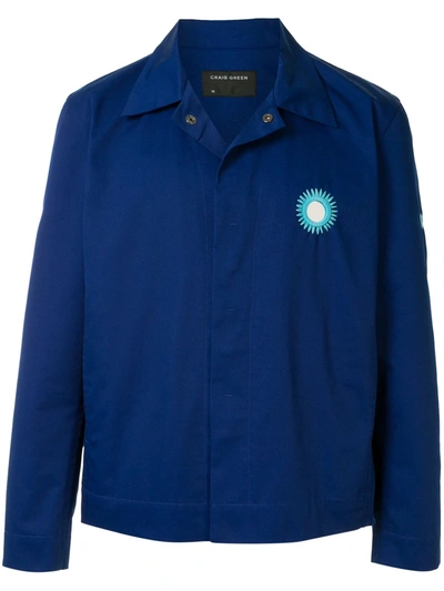 Craig Green Embroidered Detail Jacket In Blue