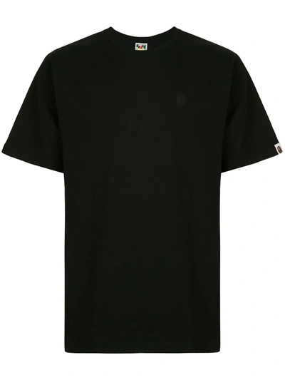 Bape Embroidered Logo T-shirt In Black