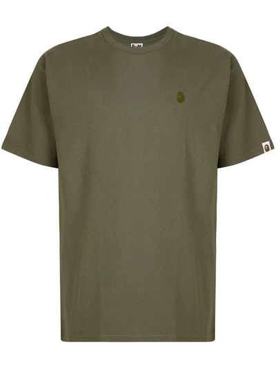 Bape Embroidered Logo T-shirt In Green