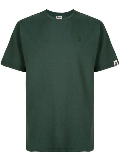 Bape Embroidered Logo T-shirt In Green