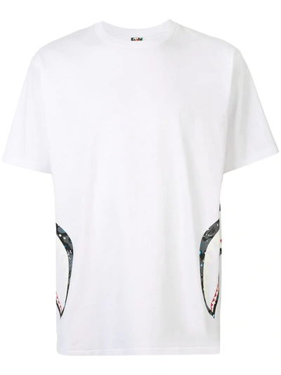 Bape Shark Teeth Print T-shirt In White