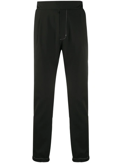 Low Brand Slip-on Straight Trousers In Black