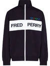 Fred Perry X Beams Logo-embroidered Bomber Jacket In Blue