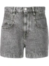 Isabel Marant Étoile Itea Shorts In Faded Black In Grey