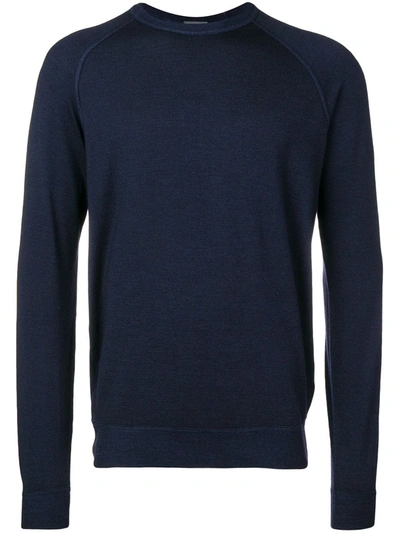 Drumohr Cotton Sweatshirt In Blue