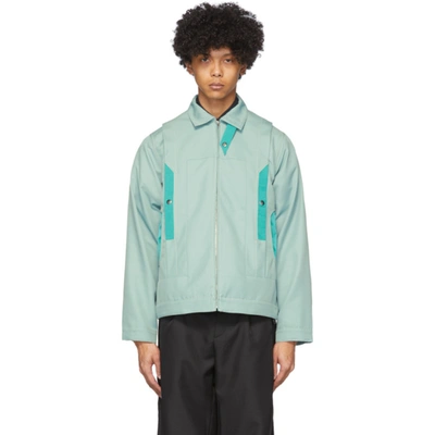 Kiko Kostadinov Tulcea High Neck Jacket In Green | ModeSens