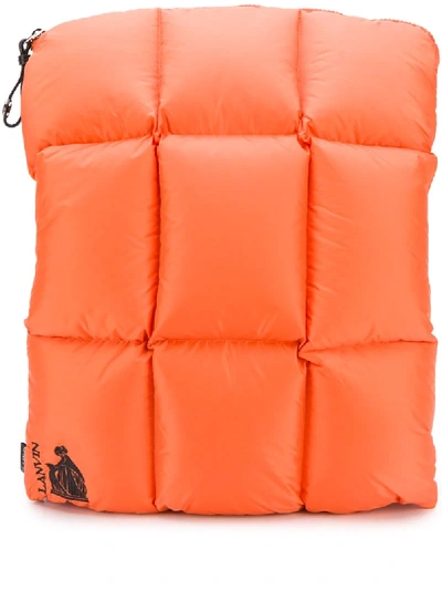 Lanvin Padded Backpack In Orange