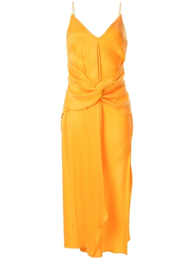 Acler Portland Twist Dress In Yellow