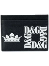 Dolce & Gabbana Printed Logo Cardholder In Black
