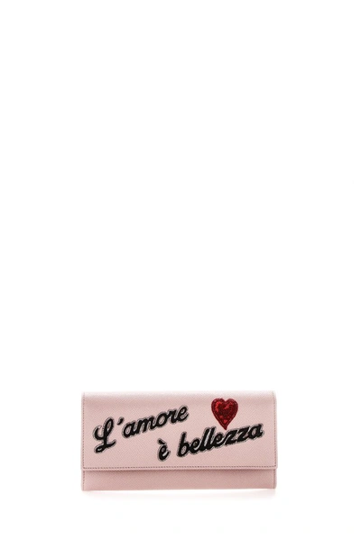 Dolce & Gabbana L'amore Wallet In Pink