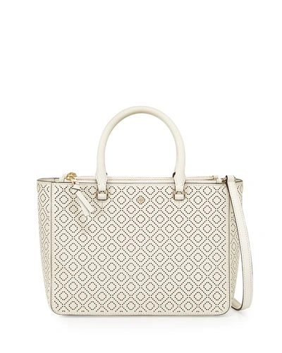 Tory Burch Small Robinson Perforated Tote Bag