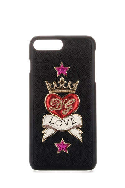 Dolce & Gabbana Love Emblem Iphone 7/8 Plus Case In Black