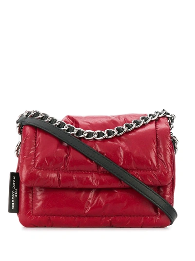 Marc Jacobs Pillow Leather Mini Crossbody Bag In Cranberry