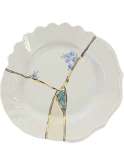 Seletti Crack Detail Plate In White