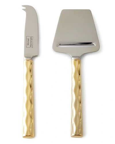 Michael Wainwright Truro Cheese Shaver & Knife In Gold