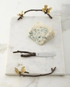 Michael Aram Butterfly Ginkgo Cheese Board With Knife In White
