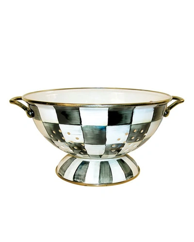 Mackenzie-childs Courtly Check Large Colander In Black/white