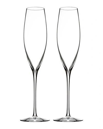 Waterford Crystal Elegance Champagne Flutes, Set Of 2 In Clear