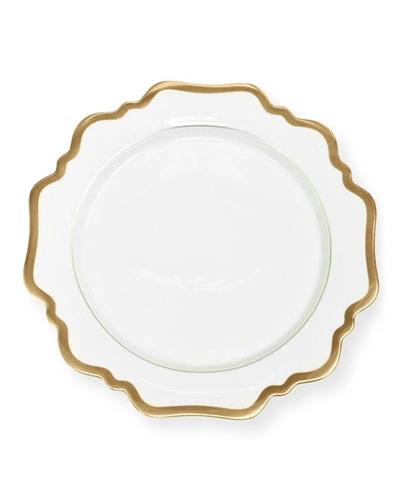 Anna Weatherley Antiqued White Dessert Plate In Multi