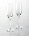 Lalique 100 Points Champagne Flutes, Set Of 2 In Clear