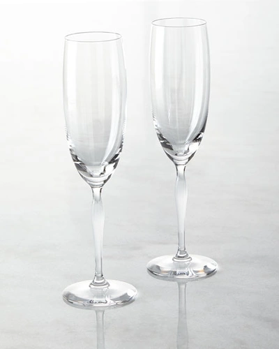 Lalique 100 Points Champagne Flutes, Set Of 2 In Clear