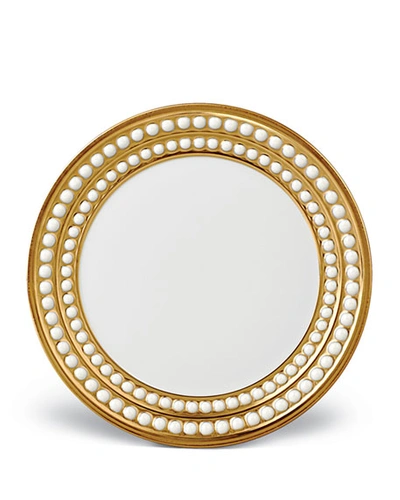 L'objet Perlee Gold Bread & Butter Plate In Gold, White