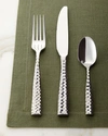 Fortessa 20-piece Lucca Faceted Flatware Service In Silver