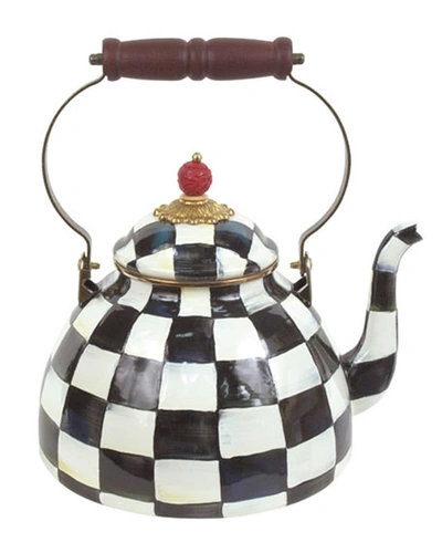 Mackenzie-childs Courtly Check Three-quart Tea Kettle