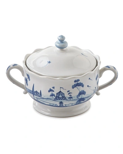 Juliska Country Estate Delft Blue Lidded Sugar/jam Bowl Main House