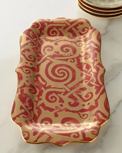 L'objet Fortuny Rectangular Platter In Maori Red