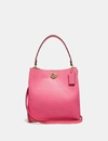 Coach Charlie Bucket Bag In Brass/confetti Pink