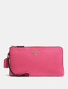 Coach Accordion Zip Wallet In Pink In B4/confetti Pink