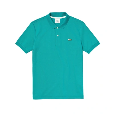 Lacoste Slim Fit Pique Polo In Teal-blues In Green