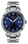 Tissot Men's Swiss Gent Xl Stainless Steel Bracelet Watch 42mm In Silver