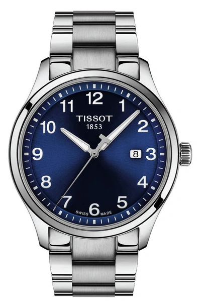 Tissot Men's Swiss Gent Xl Stainless Steel Bracelet Watch 42mm In Silver