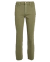 L'agence Sada Cropped Straight Jeans In Olive/army