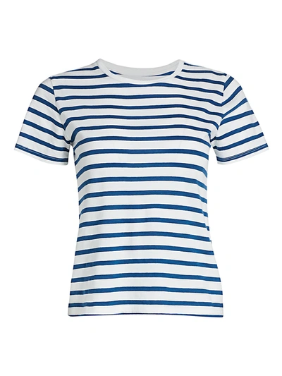 Majestic Striped Cotton-jersey T-shirt In Marine