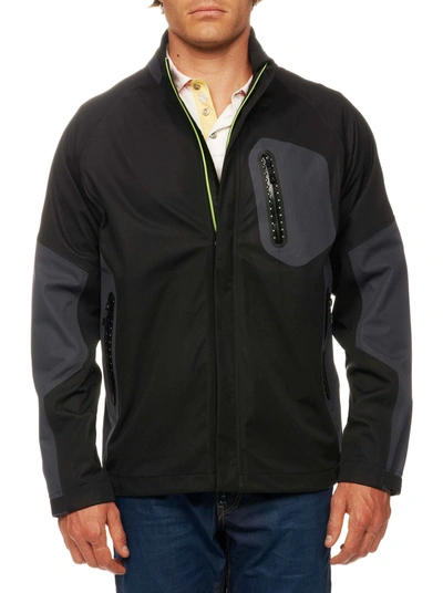 Robert Graham Lago Windbreaker Jacket In Black