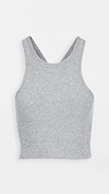 Beyond Yoga Spacedye Studio Cropped Tank In Silver Mist