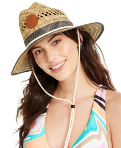Body Glove Straw Lifeguard Hat In Multi Palm Print