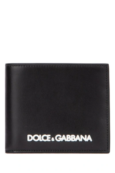 Dolce & Gabbana Logo Bifold Wallet In Black