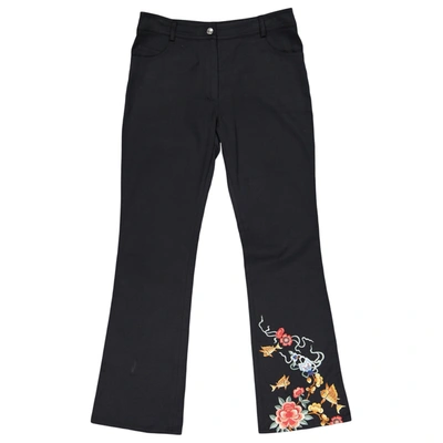 Pre-owned Dior Black Cotton Trousers