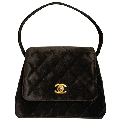 Pre-owned Chanel Brown Velvet Handbag