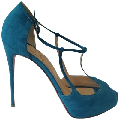 Pre-owned Christian Louboutin Sandals In Blue