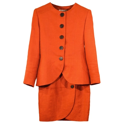 Pre-owned Saint Laurent Linen Jacket In Orange